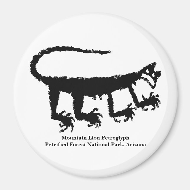 Mountain Lion Petroglyph Magnet (Vorne)