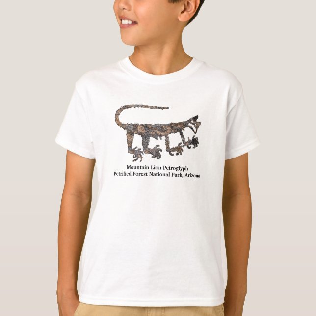Mountain Lion Petroglyph T-Shirt (Vorderseite)