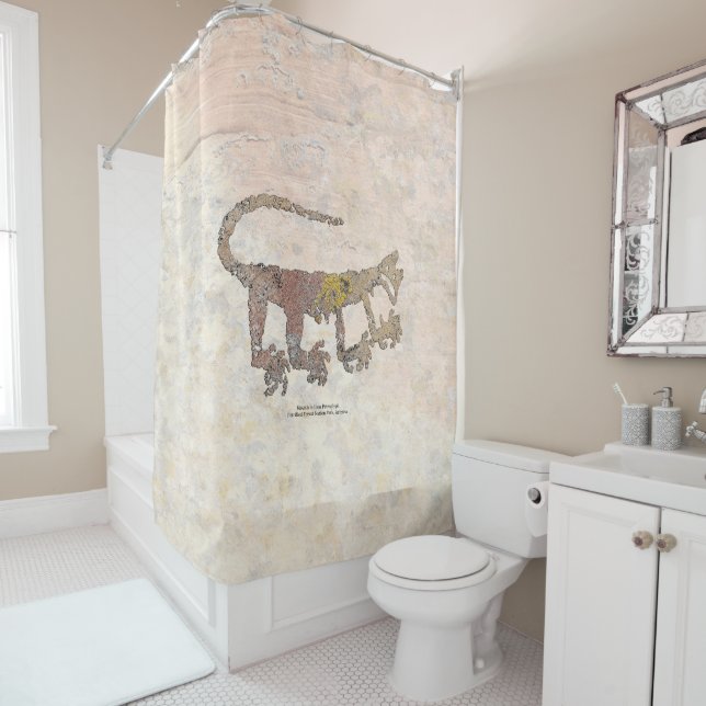 Mountain Lion Petroglyph Vorhang (Beispiel)