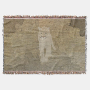 Mountain Lion Throw Blanket Decke
