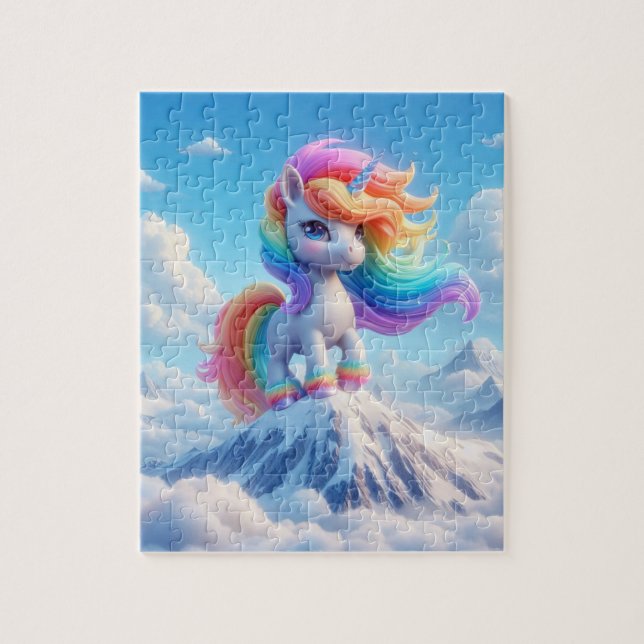 Mountain Magic Rainbow Unicorn Puzzle (Vertikal)