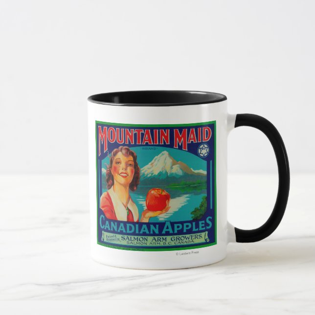 Mountain Maid Apple LabelKanada Tasse (Rechts)