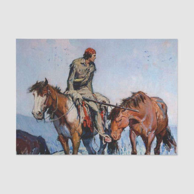 “Mountain Man” Western Art by WHD Koerner Seidenpapier (Vorderseite)