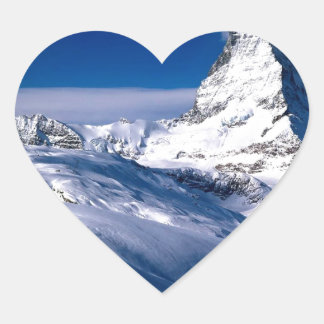 Mountain Matterhorn Wallis Schweiz Herz-Aufkleber