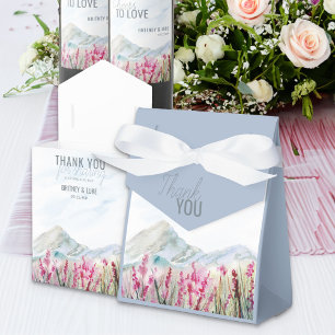 Mountain Meadow Wedding Wassercolor Landschaft Geschenkschachtel