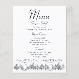 Mountain Menu Rustikale Hochzeit Land Winter