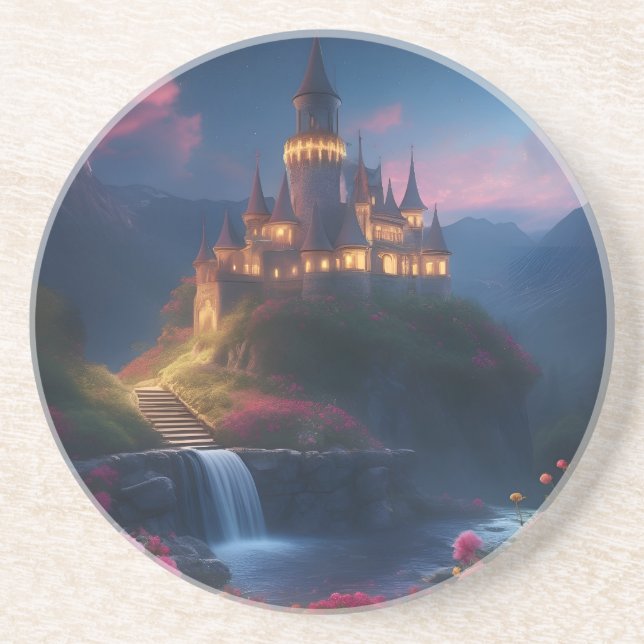 Mountain Midnight Castle Four Getränkeuntersetzer (Vorne)