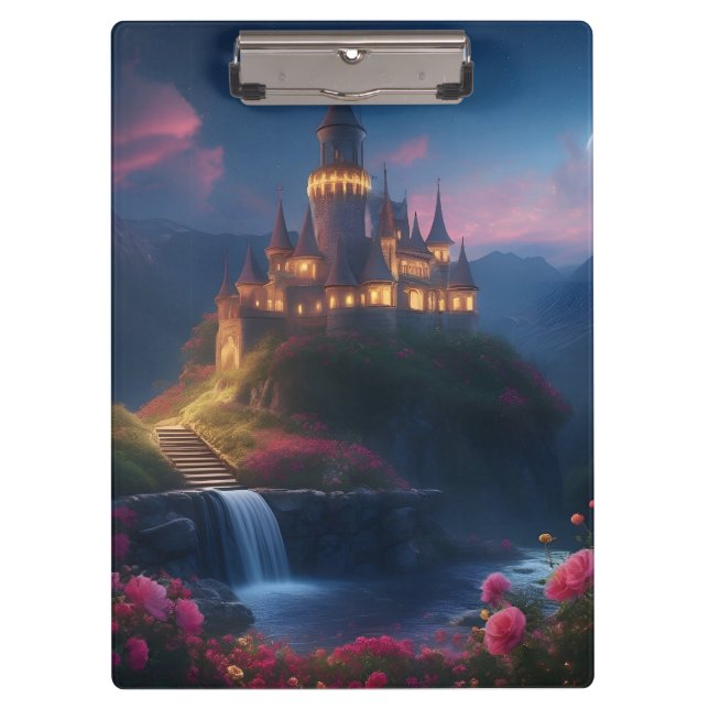 Mountain Midnight Castle Four Klemmbrett (Vorderseite)