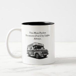 Mountain Mom Leben Naturliebhaber Stadtflucht Desi Zweifarbige Tasse