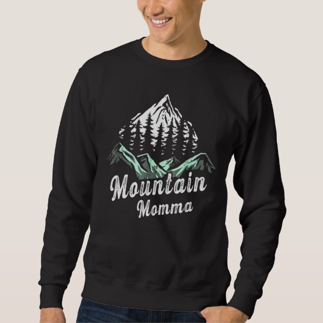 Mountain Momma Camping Wandern Mama Adventure Moth Sweatshirt (Vorderseite)