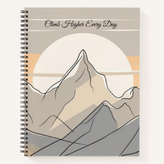 Mountain Moodline - Minimalistisches Nature Notebo Notizbuch