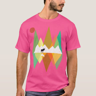 Mountain Moose Retro Vintages Wandern Camping Tshi T-Shirt