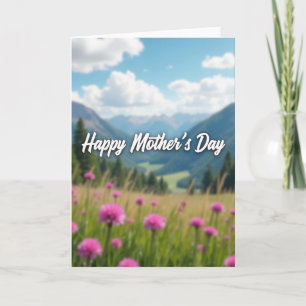 Mountain Mothers Day Wiesenkarte Karte