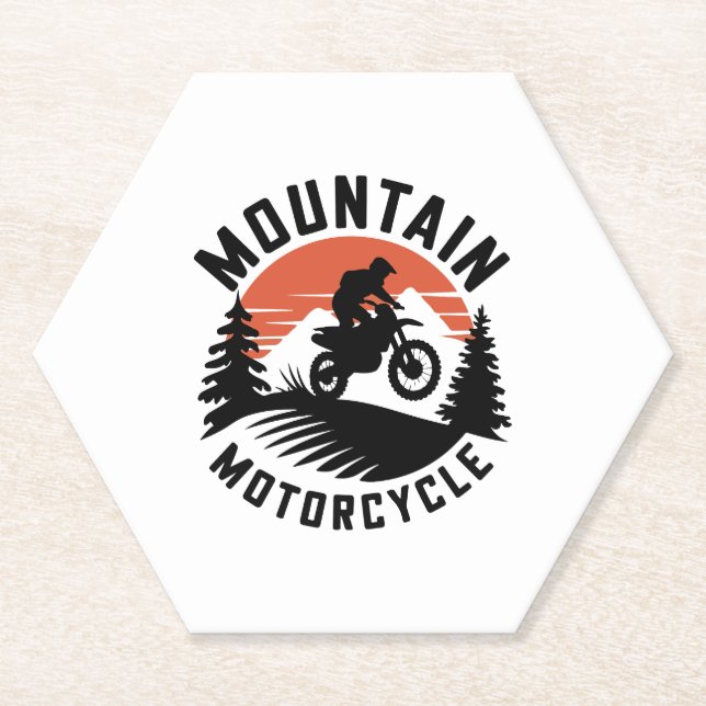 Mountain Motorcycle Untersetzer (Vorderseite)