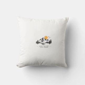 Mountain Nature Throw Kissen - Mehr Natur Weniger