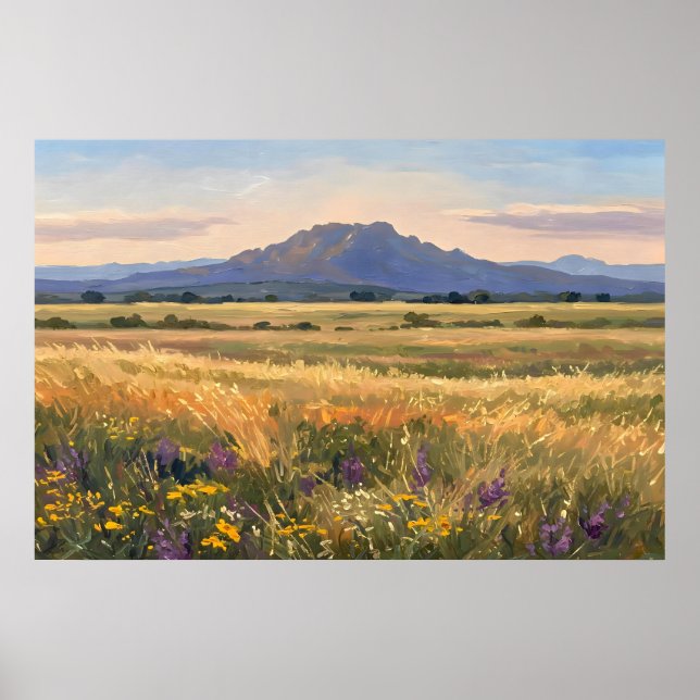 Mountain on the plain poster (Vorne)