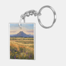 Mountain on the plain schlüsselanhänger