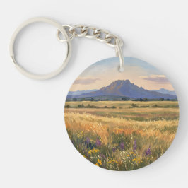 Mountain on the plain schlüsselanhänger