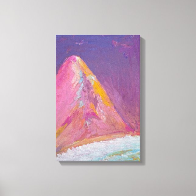 Mountain Painting - Oil Pastel  Leinwanddruck (Vorderseite)
