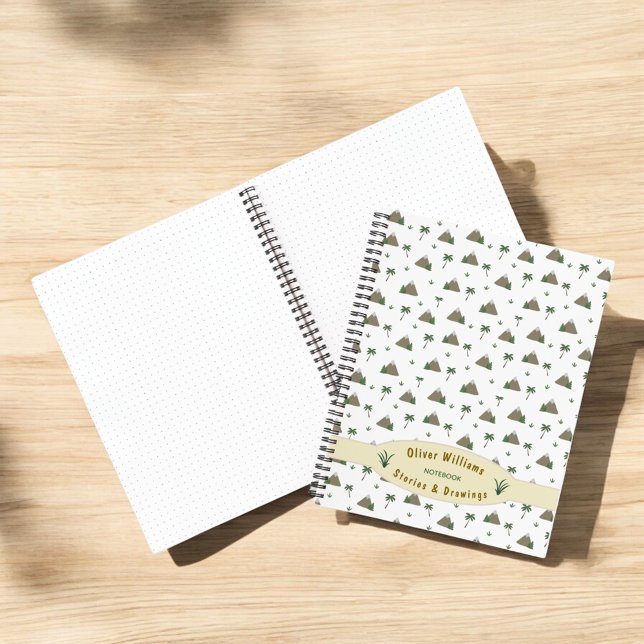 Mountain Palm Adventure Travel Custom Personalized Notizbuch (Von Creator hochgeladen)