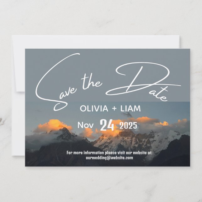 Mountain Park Save the Date Zielort Einladung (Vorderseite)