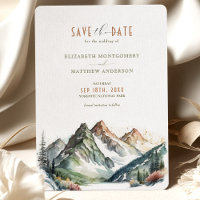 Mountain Park Save the Date Zielort Einladung
