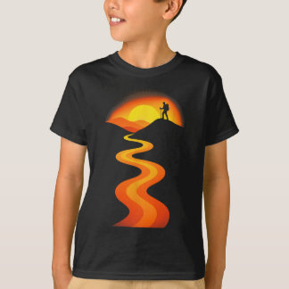 Mountain Path Sunset - Rock Climbing Adventure The T-Shirt