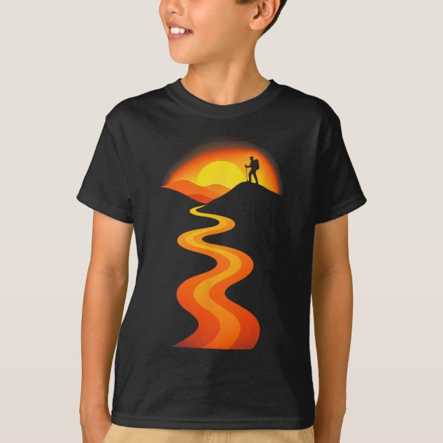 Mountain Path Sunset - Rock Climbing Adventure The T-Shirt (Vorderseite)