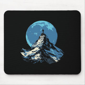 Mountain Peak Adventure Design - Climbing And Hiki Mousepad