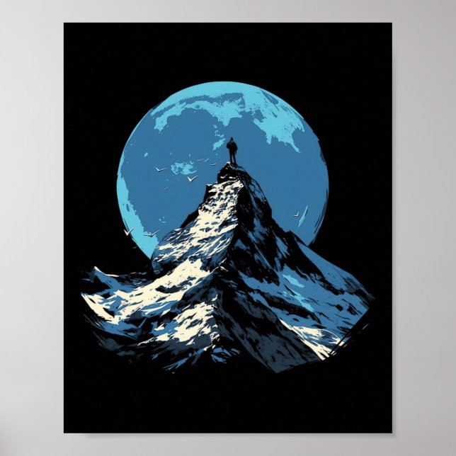 Mountain Peak Adventure Design - Climbing And Hiki Poster (Vorne)