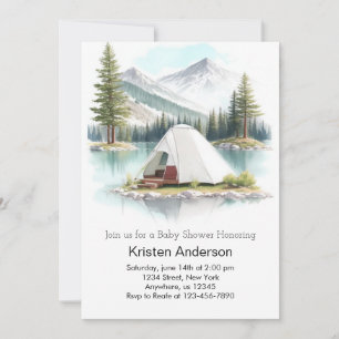 Mountain Peak Adventure erwartet Baby Shower Einladung