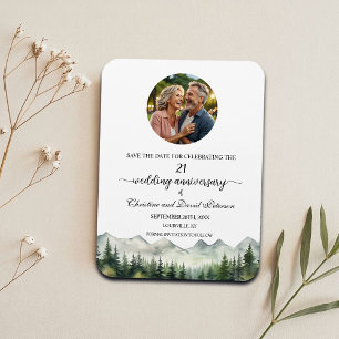 Mountain Pine 21 Hochzeitstag Save the Date Magnet