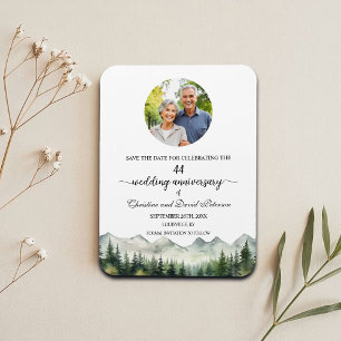 Mountain Pine 44 Hochzeitstag Save the Date Magnet