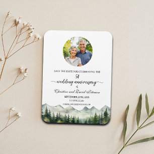 Mountain Pine 51 Hochzeitstag Save-the-Date Magnet