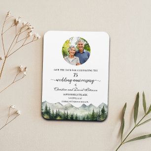Mountain Pine 75 Hochzeitstag Save the Date Magnet