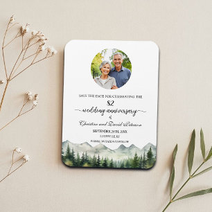 Mountain Pine 82 Hochzeitstag Save the Date Magnet