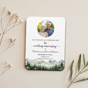 Mountain Pine 85 Hochzeitstag Save the Date Magnet