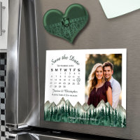 Mountain & Pine Kalender Foto Speicherdatum Magnet