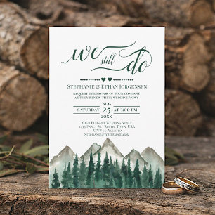Mountain & Pine Wir machen noch Hochzeitstag Wette Einladung
