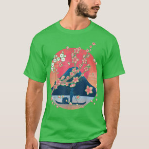 Mountain Pink Blume Japanisch Sakura Cherry Blosso T-Shirt