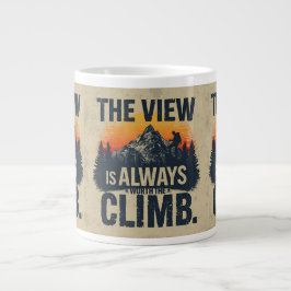 Mountain Quote Adventure Typography Mug Jumbo-Tasse