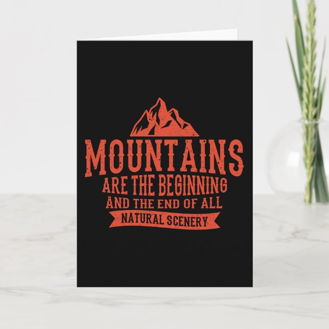 MOUNTAIN QUOTES Funny Wandern Wanderer Karte (Vorderseite)