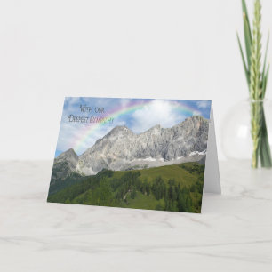 Mountain Rainbow Beileid Karte