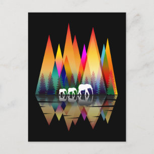 MOUNTAIN RAINBOW ELEPHANT POSTKARTE