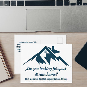 Mountain Real Anwesen Company Custom Marketing Postkarte