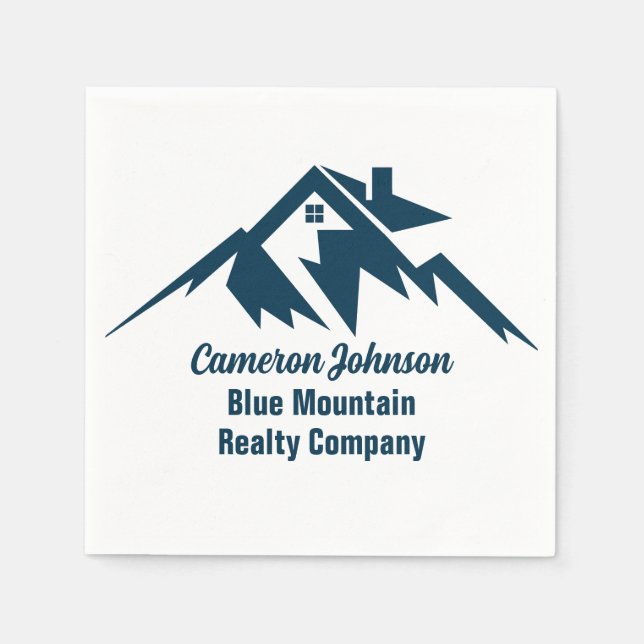 Mountain Real Anwesen Company Custom Marketing Serviette (Vorderseite)
