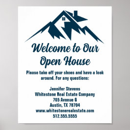 Mountain Real Anwesen Company Custom Open House Poster