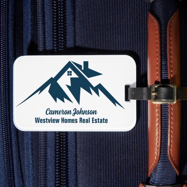 Mountain Real Estate Company Personalized Realtor Gepäckanhänger (Vorderseite Insitu 4)