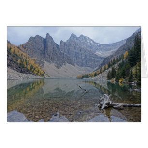 Mountain Reflection Banff Lake Blank Foto Card