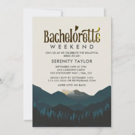 Mountain Retreat Bachelorette Wochenende Einladung